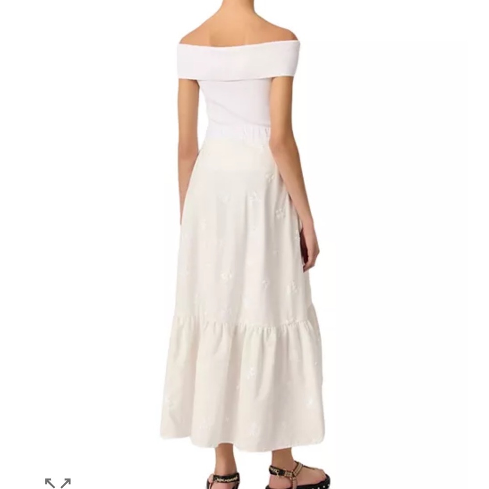 NWT Maje white sequined maxi skirt - Picture 8 of 16